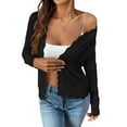 thumbnail image 3 of Women'S Long Sleeve V-Neck Button Down Cardigan Knit Shrugs Sweater, 3 of 9