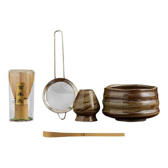 5pcs Matcha Tea Juego de té Matcha Utensils Accesorio de accesorios Centralina Tradicional para la fiesta de saludo para el hogar Red