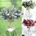 thumbnail image 3 of HSHDLDF 10PCS Artificial Flocked Rabbit Ear Leaf Faux Greenery Stems Lamb Ear Bouquet Foliage Picks Fake Greenery Plant for Home Wedding Vase DIY Craft Floral Arrangement, 3 of 7