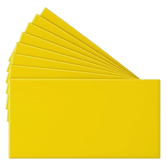 USCT 3x6 Ceramic Subway Tile Gloss (Shinny) Box of 10 Pieces for Bathroom Wall Shower Kitchen Backsplash (Yellow)
