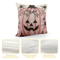 thumbnail image 4 of YINGXI AnyDesign Halloween Throw Pillow Covers Pink Ghost Pumpkin Cushion Case Trick or Treat Happy Halloween Pillow Case Spooky Farmhouse Decor for Home Couch Sofa 18x18in, 4 of 5