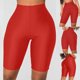 thumbnail image 3 of Gibobby Leggings gluteos deportivo mujer bicicleta yoga elástico cintura alta pantalones cortos polainas paraportes pantalones casuales（Rojo， S), 3 of 5