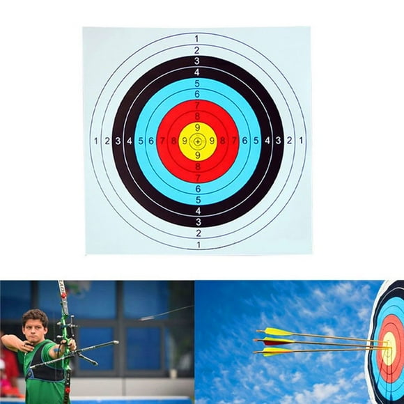 LOVEVER 10Pcs Archery Paper Targets Arrow Targets for Air-Soft BB Guns Air Rifles Shooting Ideal for Daily Shooting Practice for Archery Enthusiasts Beginner 15.7x15.7inch