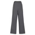 thumbnail image 6 of RQYYD Women's Summer Wide Leg Pants Drawstring Waist Textured Trousers with Scalloped Hem for Women, 6 of 6