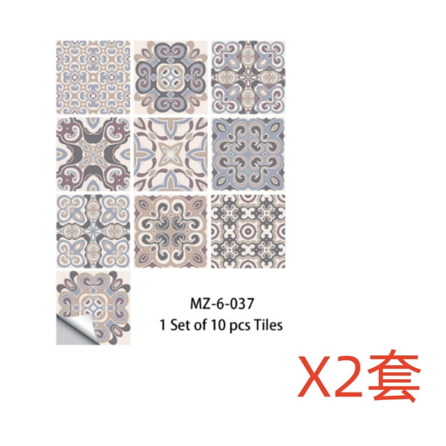 20 pegatinas de azulejos grises para cocina y baño, 15 x 15 cm (6 x 6 pulgadas), despegar y pegar, autoadhesivas, impermeables, de vinilo, cubierta de transferencia de azulejos de estilo mosaico