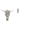 thumbnail image 1 of Escultura tribal de cabeza de toro para colgar en la pared, colección Feng Shui, escultura china de Buda femenino, figura de Kuanyin para oficina, gra, 1 of 8