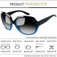 thumbnail image 4 of Gafas de sol Joopin Polarized Blue Oversized para mujer, 4 of 6