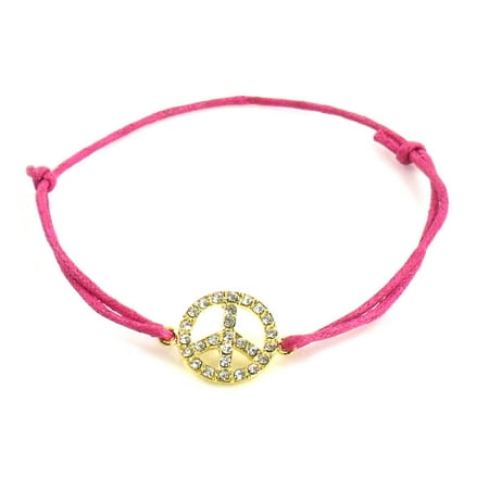 - Urban Chic Jewelry Pink Peace Sign Cord Bracelet