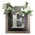 thumbnail image 1 of Puntoco 30X30 Cm Tamaño Pequeño Letra Am Decoración De La Puerta Principal Cartel De Flor Colgante, Letra Nombre Inglés Decoración Navideña Jardín Cartel De Madera Letra E, Decoración Del Hogar, 1 of 3