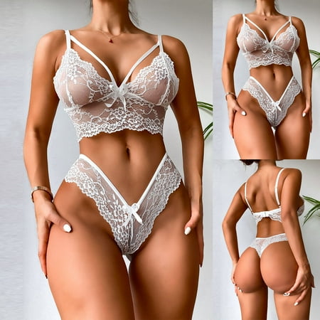 

FREE SHIPPING-Women s Embroidery Lingerie Sleepwear Lace Split Sexy Underwear 3-piece Set Underwear Tops+Briefs sexy underwear lingerie for women valentines day gifts