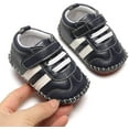thumbnail image 4 of Baby Boys Girls Pu Leather Hard Bottom Walking Sneakers Toddler Rubber Sole First Walkers Infant Cartoon Slippers Crib Shoes, 4 of 6