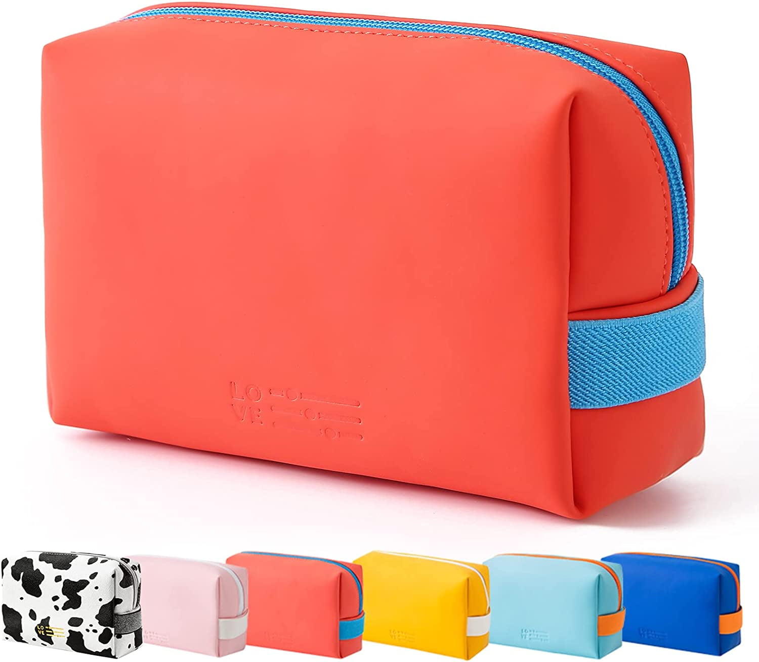 Small Makeup Bag Travel Cosmetic Bag for Women Girls Zipper Pouch