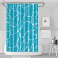 thumbnail image 1 of Ensemble de Rideau de Douche avec Doublure à Boutons-Pression, Tissage Bleu Minimaliste Moderne (3) Rideaux de Douche Doublure de Douche Réutilisable, Doublure de Rideaux en Polyester à Motif, 72x72 Pouces, 1 of 4