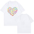 thumbnail image 2 of NAMTYQX Womens T Shirts Loose Fit Oversized Airoft Crewneck Lightweight Muster Print Short Sleeve Relaxed Fit Basic Blouses for Women Casual White Size L, 2 of 3