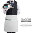 thumbnail image 2 of UBICON Waist Size Cotton Apron with 2 Deep Pockets for Home and Professional Use (White), 2 of 7