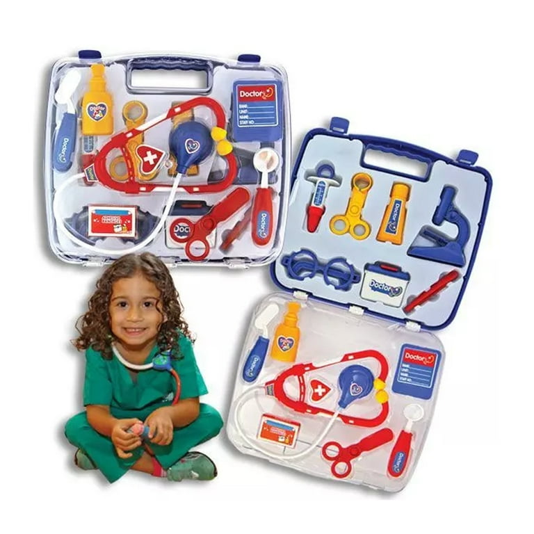 13 Piece Doctor Kit Play Set for Boy or Girl with Carrying Case - Pretend  Play Toy – Gifts Are Blue