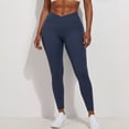 thumbnail image 2 of Hessimy No Front Seam High Waisted Workout Leggings for Women Buttery Soft Yoga Pants Gym Athletic Tights(Navy,M), 2 of 6