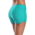 thumbnail image 4 of Women Sporty Swim Shorts Solid Board Shorts Boyleg Swim Bottoms, 4 of 5