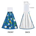 thumbnail image 3 of Yayeee Kitchen Hanging Hand Towels Set of 2 with Loop Bathroom Absorbent Tie Towel, Blue Abstract, 3 of 7