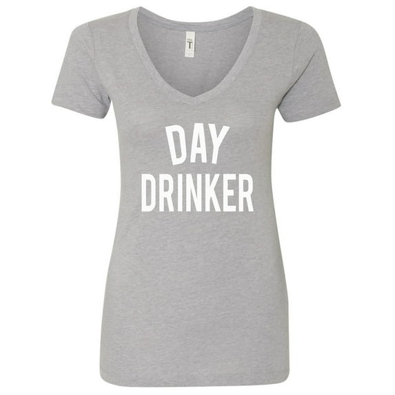 DAY DRINKER Womens V-Neck Tee