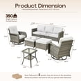 thumbnail image 2 of XIZZI 6-Pieces Wicker Patio Furniture Sets, Outdoor Furniture Sectional Sofa with Swivel Chairs, ottomans, All-Weather Rattan Outdoor Conversation Set for Porch, Patio, Backyard-Gray, 2 of 8