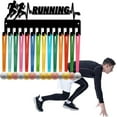thumbnail image 7 of Running Medal Holder Medal Hanger Display Rack Sports Metal Hanging Awards Iron Small Mount Decor Awards With 14 Hooks for Wall Home Badge Race Runner Marathon Medalist Black 11.4 x 5.1Inch, 7 of 7