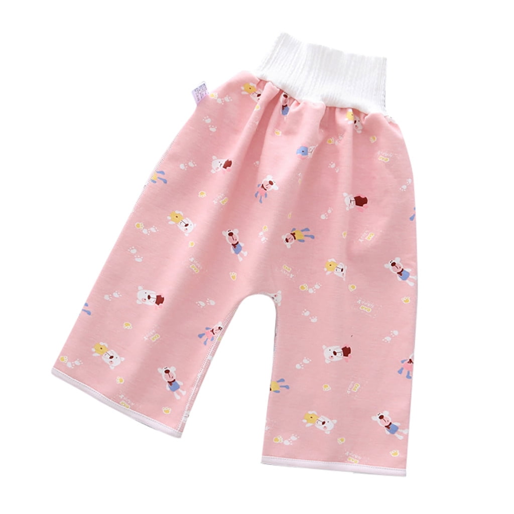 Children Toddler Diaper Waterproof Leakproof Elastic Waist Loose Pants Trousers