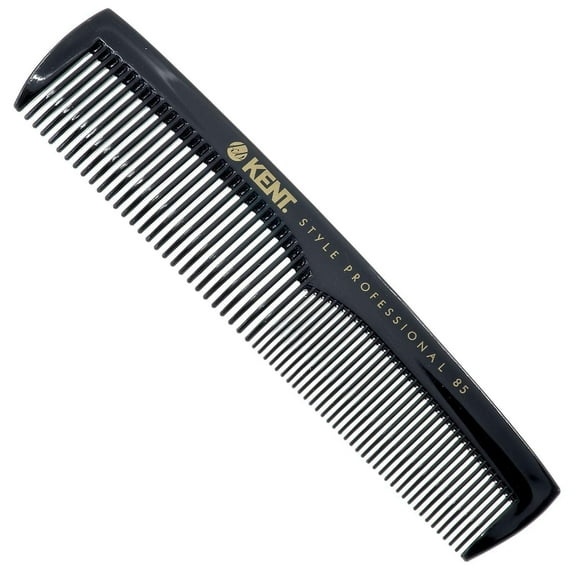 Kent SPC85 5 inch Salon-Style Dressing Cutting Comb with Wide and Fine Teeth Professional Barber Haircut Comb for Styling and Teasing, Hard Rubber, Anti-static, Unbreakable & Heat Resistant
