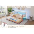 thumbnail image 2 of Memoryfield Twin Size Daybed Frame with Trundle, Metal Platform Sofa Bed Frame with LED Lights and Charging Station, for Small Spaces, Pink, 2 of 9