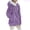 Purple, variant on Fuzzy Jacket Women Full Zip Casual Warm Winter Jacket with Hood Trendy Fluffy Sweater Outwear Green