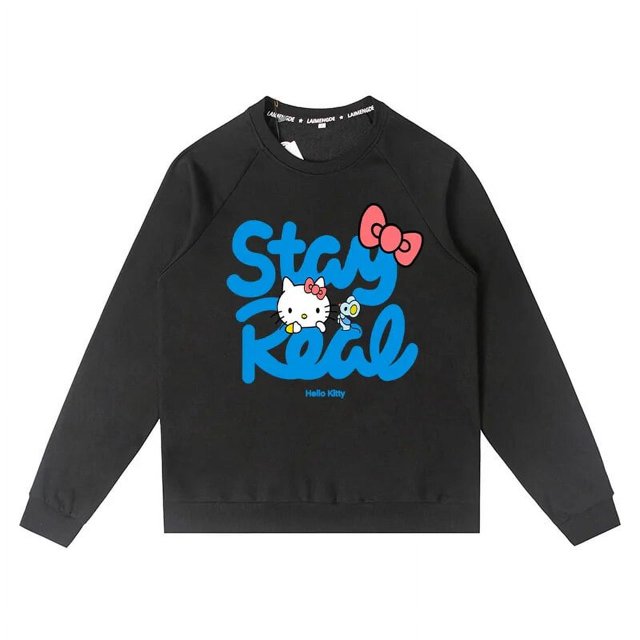 Hellokitty Kitty Sweat à Capuche Col Rond Femme Automne Manteau Hello Cat Deux Yuans Vêtements Imprimés Amples HOEMLIN HOEMLIN