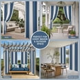 thumbnail image 5 of Lake Blue Stripes Outdoor Curtains for Patio Waterproof,Windproof Privacy Curtains with Weighted Bottom,Minimalist Abstract Vertical Lines Outside Drapes for Picnic Garage Yard Cabana 54"x84" 1 Panel, 5 of 8