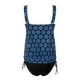 thumbnail image 4 of Pimfylm Plus Size Tankini Swimsuit Two Piece Bathing Suits for Women Tankini Top with Shorts(Navy,5XL), 4 of 5