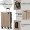 thumbnail image 5 of Sunbee 3 Piece Luggage Sets Hardshell Lightweight Suitcase with TSA Lock Spinner Wheels, Champagne, 5 of 10
