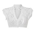 thumbnail image 3 of Womens Camisole Tops V Neck Elegant Short Sleeve Dirndl Costume Blouse Summer Tops for Women, 3 of 5