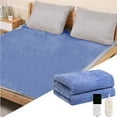 thumbnail image 2 of MOQIN Electric Heated Throw 32"*60" Throw Size Soft Lightweight Flannel Heated Blanket with 4 Time Settings and 6 Heat Settings,Heat Blanket for Home & Office Machine Washable, 2 of 8
