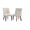 Natural/Espresso, variant on Powell Augusta Upholstered Dining Chair, Set of 2, Natural with Natural