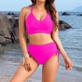 thumbnail image 2 of IYYVV Womens High Waisted Bikini Sets - Tummy Control Swimsuits Modest Bathing Suits Two Piece Full Coverage Swimwear Pink S, 2 of 5