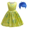 thumbnail image 1 of Niñas Joy Disfraz Película Niños Halloween Cosplay Fiesta sin Mangas Vestido Amarillo, 1 of 6