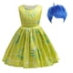 thumbnail image 1 of Niñas Joy Disfraz Película Niños Halloween Cosplay Fiesta sin Mangas Vestido Amarillo, 1 of 6