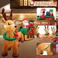 thumbnail image 4 of Goodwill 12 Ft Christmas Inflatables Santa Claus on Sleigh with 3 Reindeer & Gift Boxes, Blow Up Inflatable Xmas Decorations, Built-in LED Lights Yard Decor for Outdoor Garden Lawn Holiday Party, 4 of 7