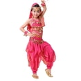 thumbnail image 5 of Girls Belly Dance Outfit Kids Dance Ethnic Performance Dress Cute Kid Crop Tops 7-8 Years, 5 of 5