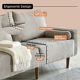 thumbnail image 3 of XIZZI Large 2 Seater Modern Sofa Couch 78" Upholstered Nugget Couches for Living Room(Polyester Fabric,Camel), 3 of 9