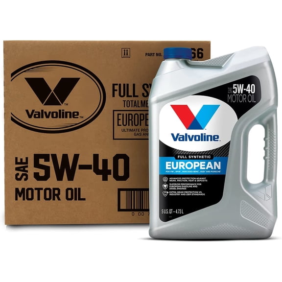 (3 pack) Valvoline European Vehicle Full Synthetic 5W-40 Motor Oil 5 Quart, Case of 3