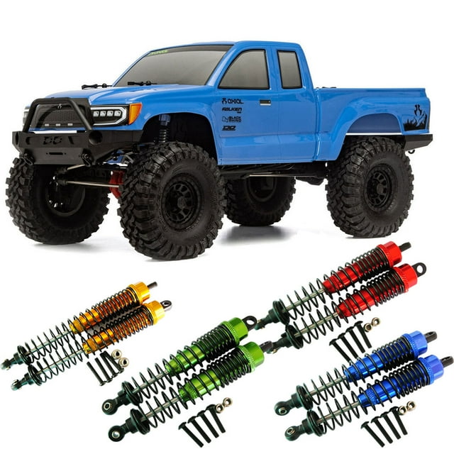 Ruiboury 2pcs/set Rear Shock Absorber For AXIAL 1/10 ROCK RACER 90026 AX31013 Upgraded Parts Crawler Desert Buggy Purple