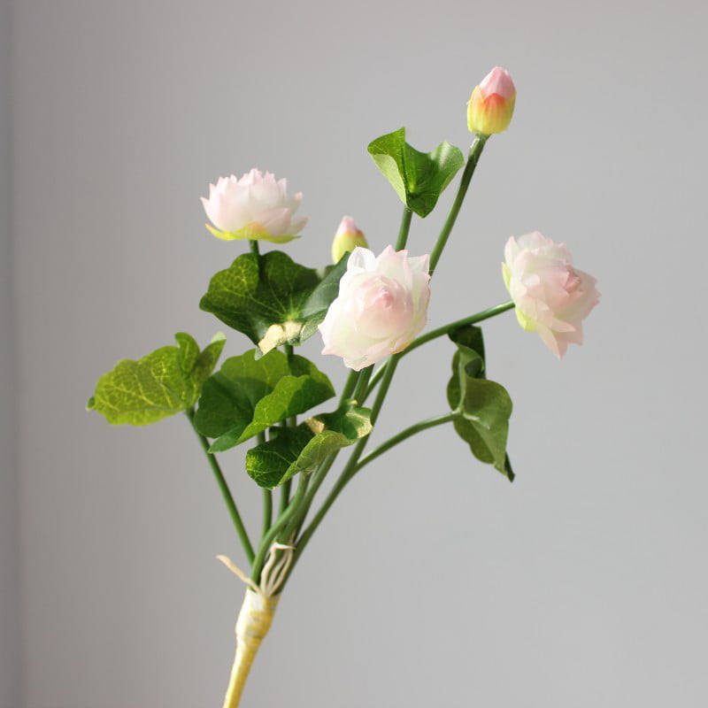 Mini Artificial Fake Lotus Bud Silk Plastic Flower Wedding Home Floral Art Decor 