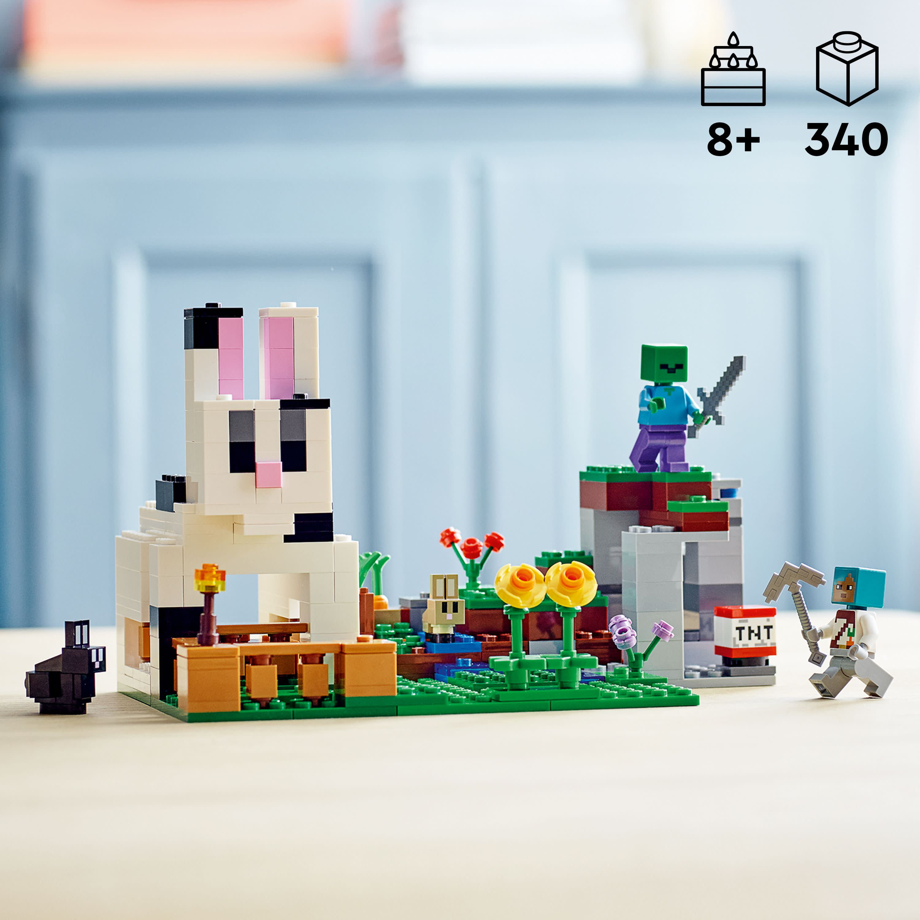 LEGO Minecraft 21181 pas cher, Le ranch lapin