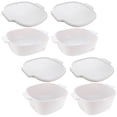 thumbnail image 1 of Corningware (2) A-2-B-JW with (2) A-3-B-JW Just White Dishes & (4) A-2-PC White Lids, 1 of 3