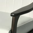 thumbnail image 4 of Mid-century Modern Chair In Gleaming White Faux Leather, Upholstered Appeal, Built With Resilient Rubberwood For Living Room Leather Tufting And Framework Area, 4 of 5
