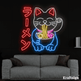 thumbnail image 4 of Craftnamesign Fortune Cat Ramen Neon Sign, Japanese Ramen Restaurant Decor, 4 of 4